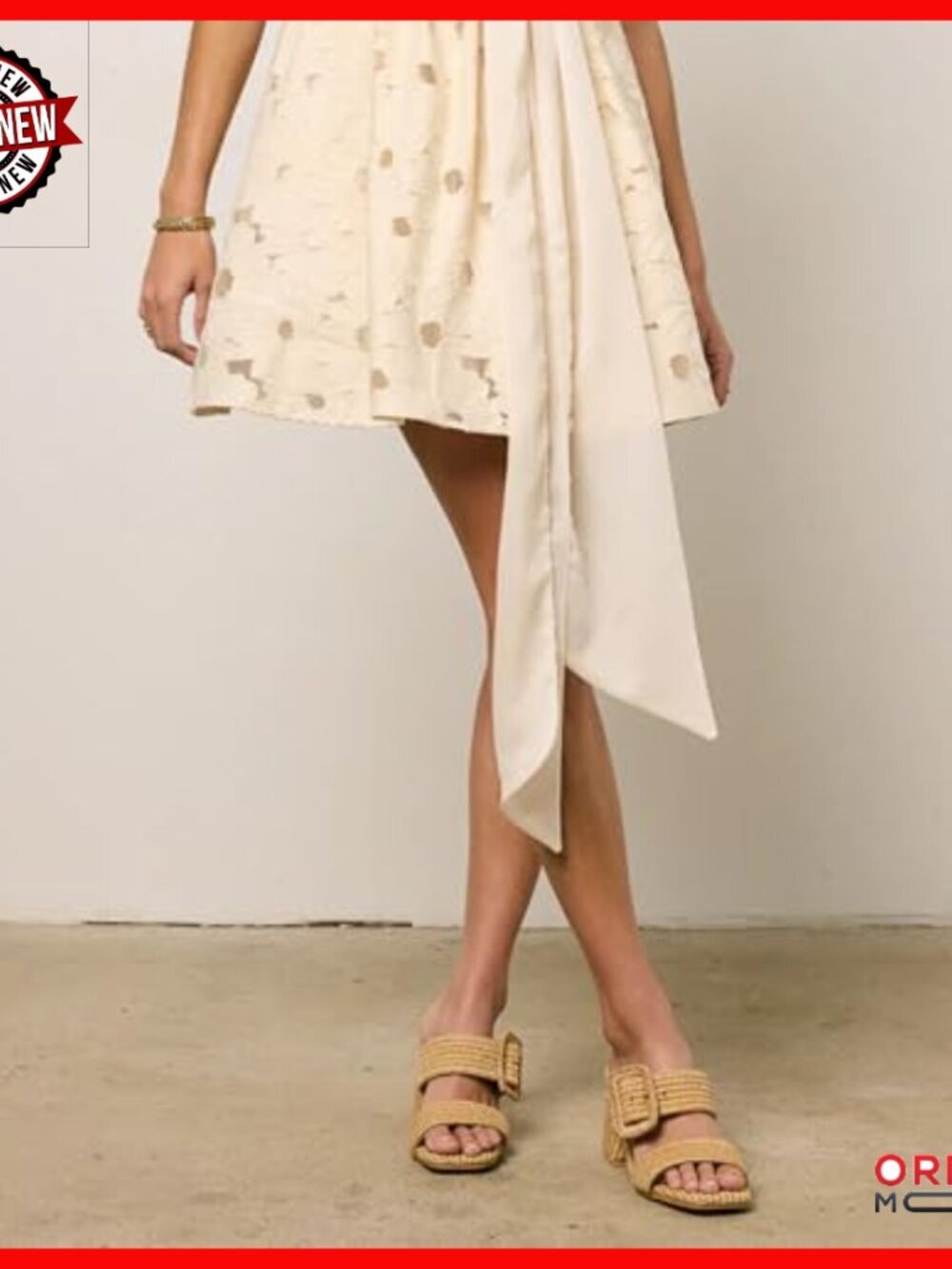 Woven Raffia Heeled Mules with Square Toe and Chunky Block Heels - Picture 2 of 6